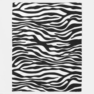 Couverture Polaire Zebra rayures motif noir & blanc + vos idées