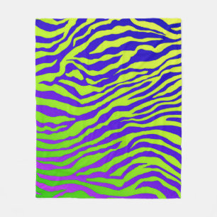 Couverture Polaire Zèbre vert