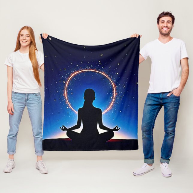 Couverture Polaire Zen Under Stars: Cosmic Meditation (En situation)