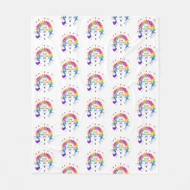 Couverture Polaire Zero Discrimination Day  (Devant)