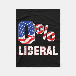 Couverture Polaire Zero Percent 0% Liberal Vintage Usa Flag Litical H