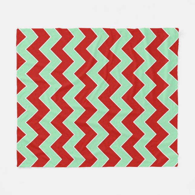Couverture Polaire Zigzag de Noël vertical (Devant (Horizontal))