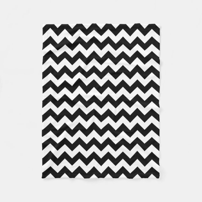 Couverture Polaire Zigzag noir et blanc de Chevron (Devant)