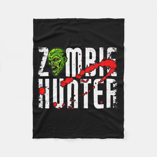 Couverture Polaire Zombie Hunter _ Halloween Apparel Funny Halloween  (Devant)