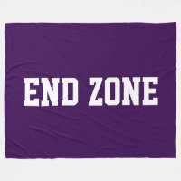 ZONE DE BUT Texte Athlétique Blanc Sur Violet Fonc