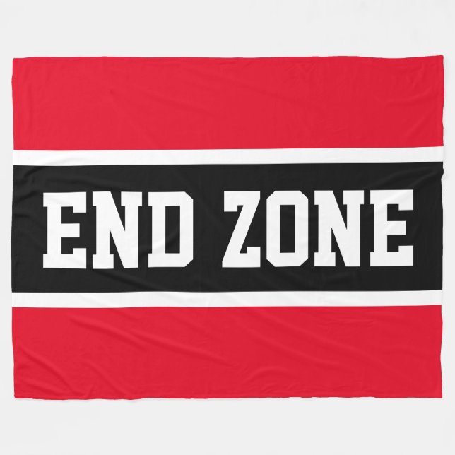 Couverture Polaire ZONE DE FIN Bright Rouge Noir Blanc Blancs d'athlé (Devant (Horizontal))