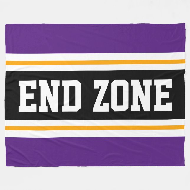 Couverture Polaire ZONE DE FIN Gras Violet Jaune Noir Frappes (Devant (Horizontal))