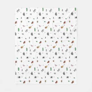 Couverture Polaire Zoo coloré Animaux Fun