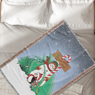 Couverture Pôle Nord Snowman Dragon Penguin Noël