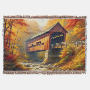Couverture pont couvert d'automne classique