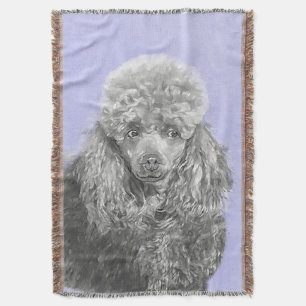 Couverture Poodé Jouet miniature Argent gris bleu Chien Art