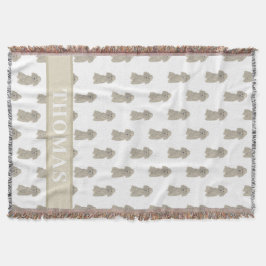 Couverture Poodle personnalisé (argent gris)