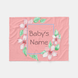 Couverture pour bébé à cadre floral