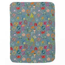 Alphabets bleu turquoise