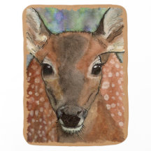 Aquarelle de bébé cerf Fawn Art