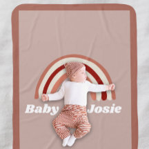 Arc-en-ciel rose Faire-part couverture bébé