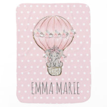 Baby Girl Rose Princess Elephant Hot Air Balloon