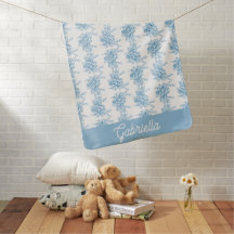Blue French Toile Floral Pattern Name