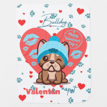 Bulldog Valentin napot | Français | Kék Sapka