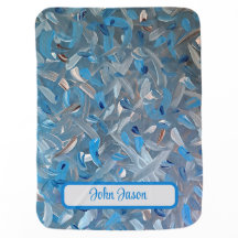 Couverture bébé bleu foncé