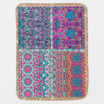 Couverture bébé colorée Boho