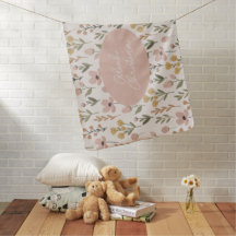 Couverture bébé fleur sauvage Pépinière personnali