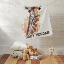 Couverture bébé Giraffe personnalisée