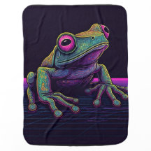 Couverture bébé Synthwave Treefrog