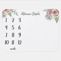 Couverture mensuelle de bébé de bébé de couverture