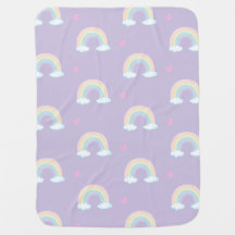 COUVERTURE MOTIF AQUARELLE ARC-EN-CIEL BÉBÉ