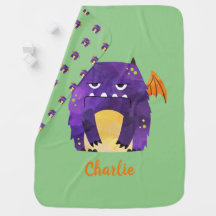 Cute personnalisées monstre bébé Baby Blanket