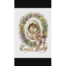 Easter Baby • Faux Embroidered Heirloom Blanket