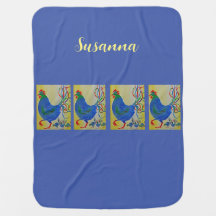 Fancy Blue Hen et Chicks