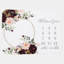 Couverture pour bébé Floral d'hiver