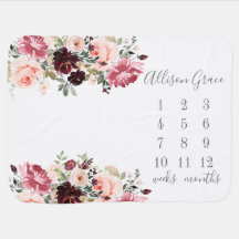 Couverture pour bébé Floral d'hiver