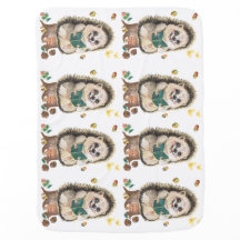 Hérisson Bois à thème Bébé couverture