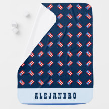 Personnalisé : Bleu : Drapeau de Porto Rico