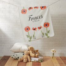 Poppies d'aquarelle orange personnalisées Floral