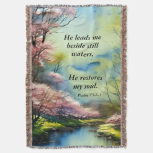 Couverture Psaume 23:2-3 Il restaure mon âme Bible Verse