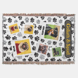 Couverture Puppy Paws Personalized Photo Collage