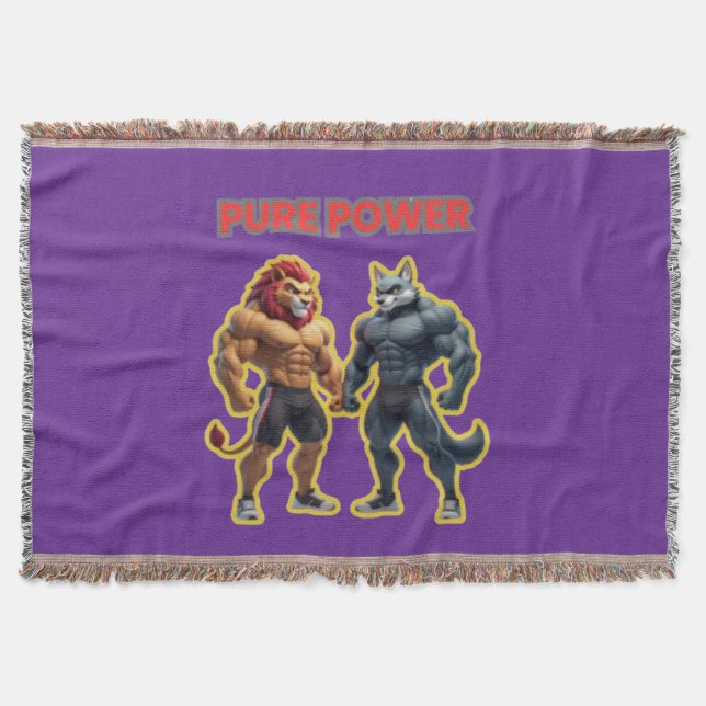 Couverture Pure Power – Strong Animal Muscle Cartoon Design (Devant)