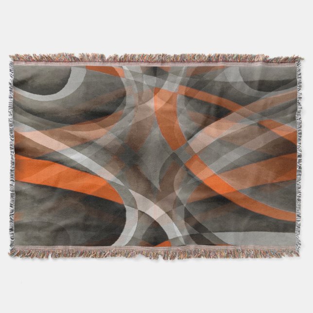 Couverture Quatre-vingts Vibes Brûlées orange et gris courbe (Devant)