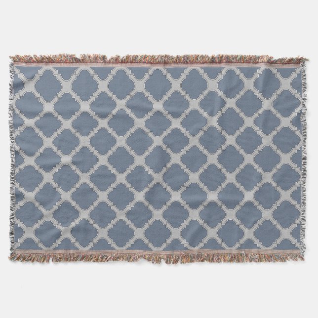 Couverture Quatrefoil gris bleu (Devant)