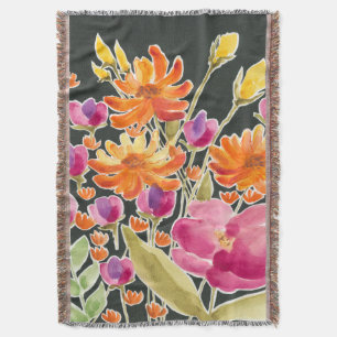 Couverture Rassemblement splendide - Fleurs roses et orange