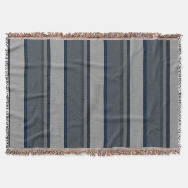 Couverture Rayures bleues et grises (Devant)
