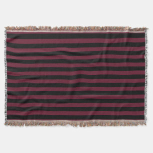 Couverture Rayures bordeaux et noires