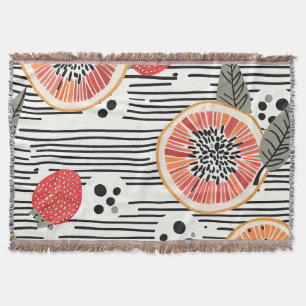 Couverture Rayures de tranches de citrus gras (3)
