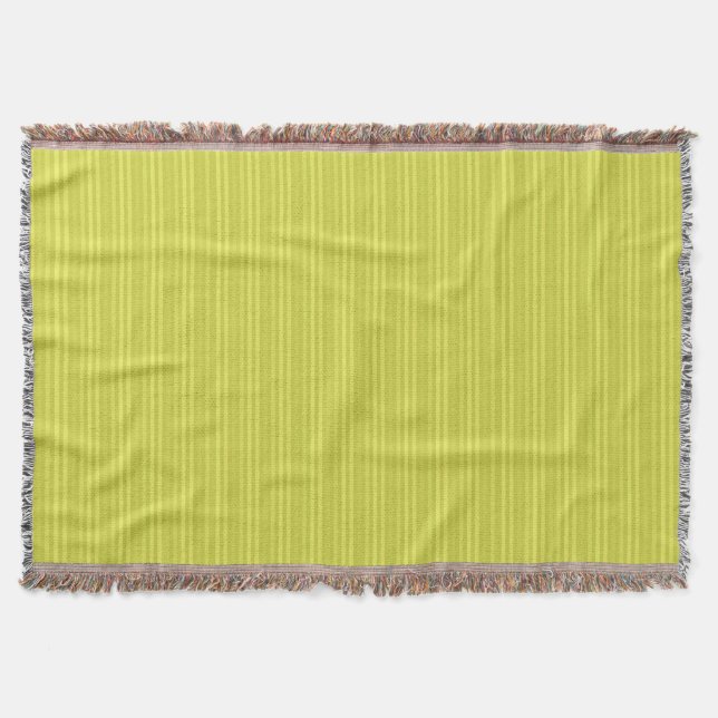 Couverture Rayures Verticales Chartreuse Jaune Vert (Devant)