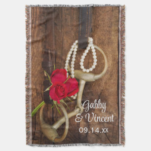 Couverture Red Roses et Horse Bit Country Western Mariage