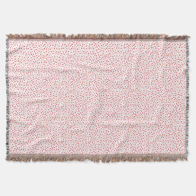 Couverture Red White Coeurs Motifs Saint Valentin (Devant)